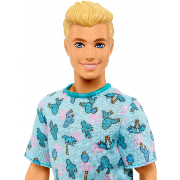 Фото - Лялька Barbie Кен "Модник" у футболці з кактусами (HJT10)