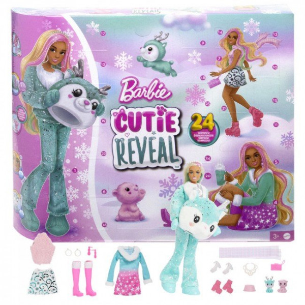 Фото - Ігровий набір Barbie Адвент-календар "Cutie Reveal" (HJX76)