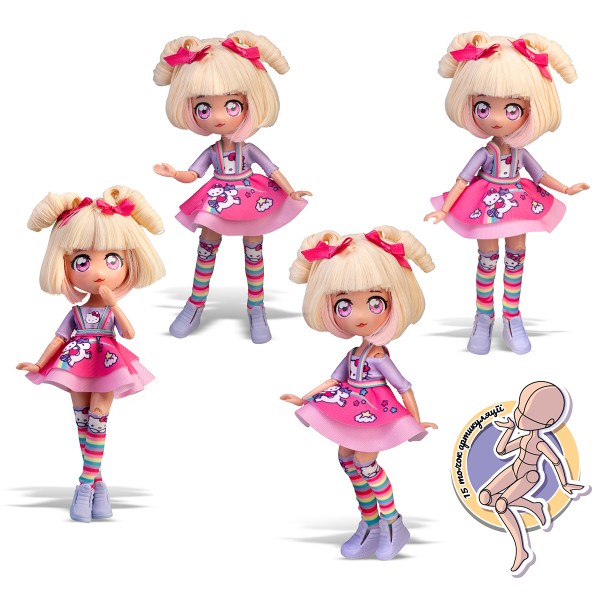 Фото - Кукла 4SF Manga Dolls Hello Kitty – КОНФЕТКА-ЕДИНОРОГ (HKTF0400)