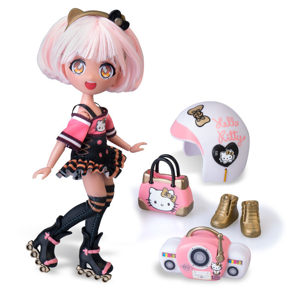 Фото - Ляльковий набір 4SF Manga Dolls Hello Kitty – ЗОЛОТА РОЛЕР ДІВА (HKTF1000)