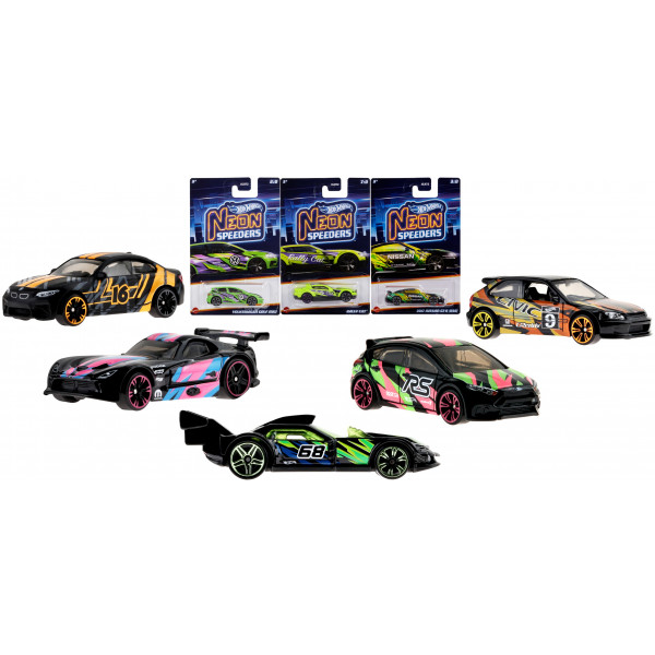 Фото - Базова машинка Hot Wheels “Неонові перегонові”  (в ас.) (HLH72)