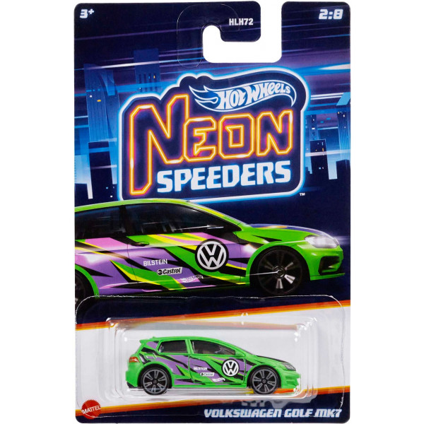 Фото - Базова машинка Hot Wheels “Неонові перегонові”  (в ас.) (HLH72)