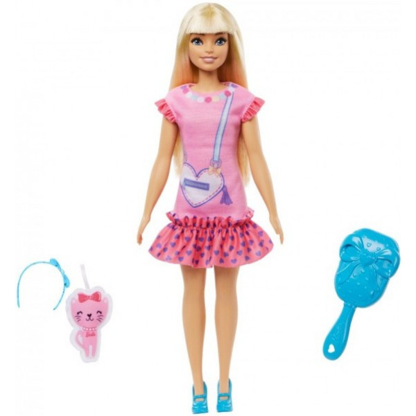 Фото - Лялька Barbie "Моя перша Barbie" білявка з кошеням (HLL19)