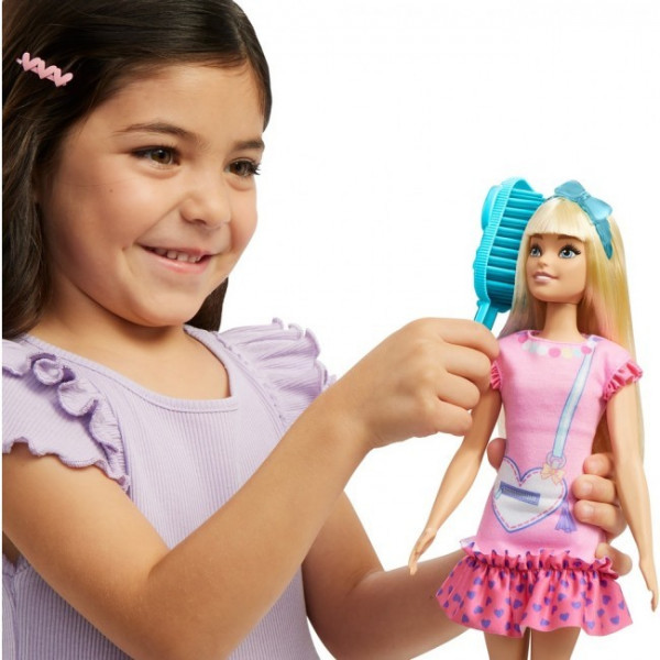 Фото - Лялька Barbie "Моя перша Barbie" білявка з кошеням (HLL19)
