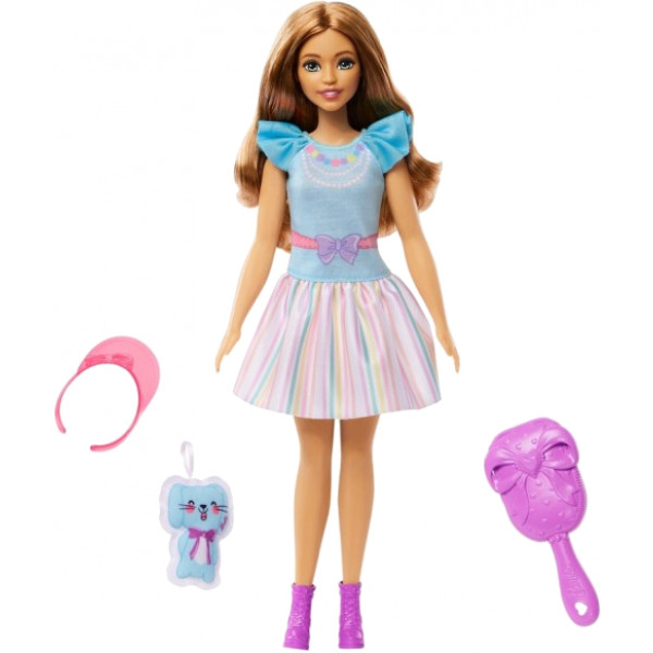 Фото - Лялька Barbie "Моя перша Barbie" шатенка з зайченям (HLL21)