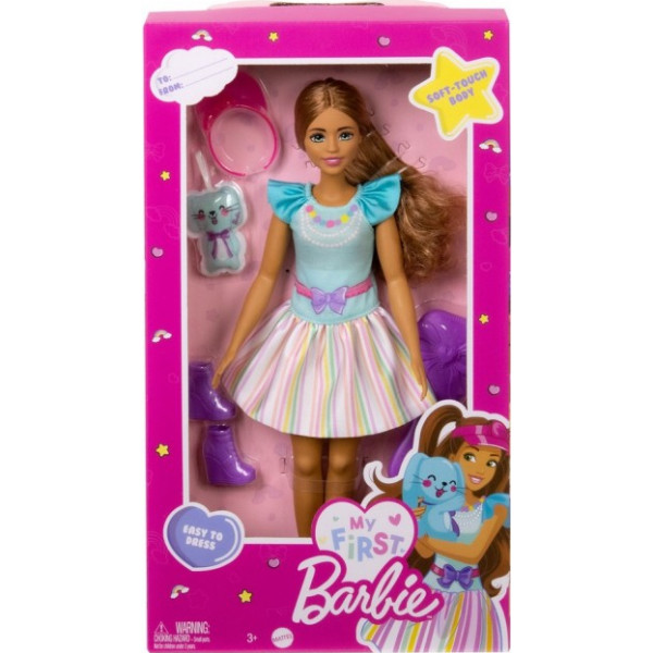Фото - Лялька Barbie "Моя перша Barbie" шатенка з зайченям (HLL21)