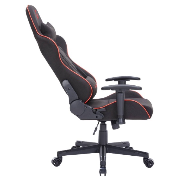 Фото - Крісло для геймерів GamePro Size L Fabric Black&Red (GC575FB)