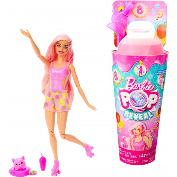 Фото - Лялька Barbie "Pop Reveal" серії "Соковиті фрукти" – полуничний лимонад (HNW41)
