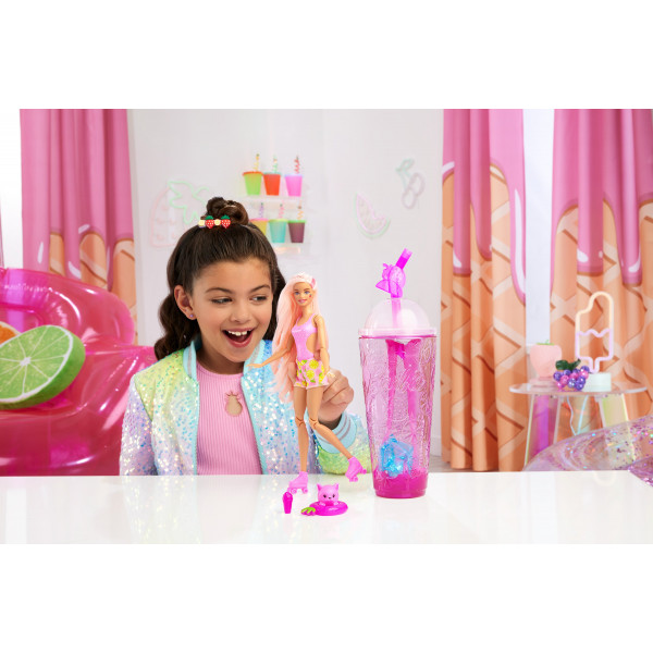 Фото - Лялька Barbie "Pop Reveal" серії "Соковиті фрукти" – полуничний лимонад (HNW41)