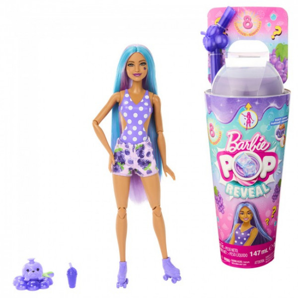 Фото - Лялька Barbie "Pop Reveal" серії "Соковиті фрукти" – виноградна содова (HNW44)