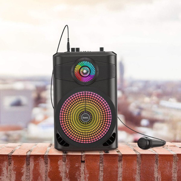 Фото - Портативна акустика HOCO BS46 Mature outdoor BT speaker Black (6931474754080)