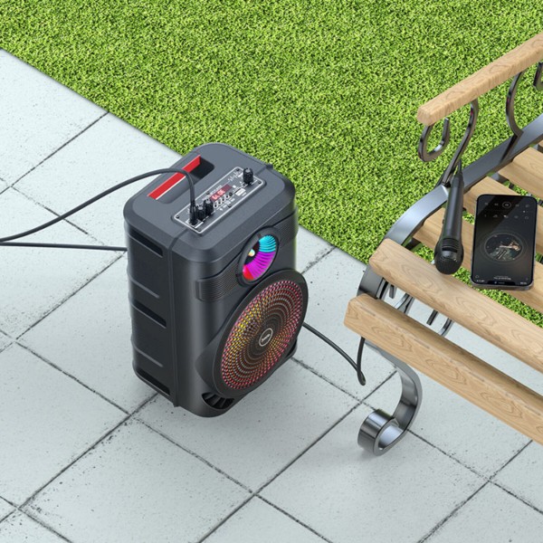 Фото - Портативна акустика HOCO BS46 Mature outdoor BT speaker Black (6931474754080)