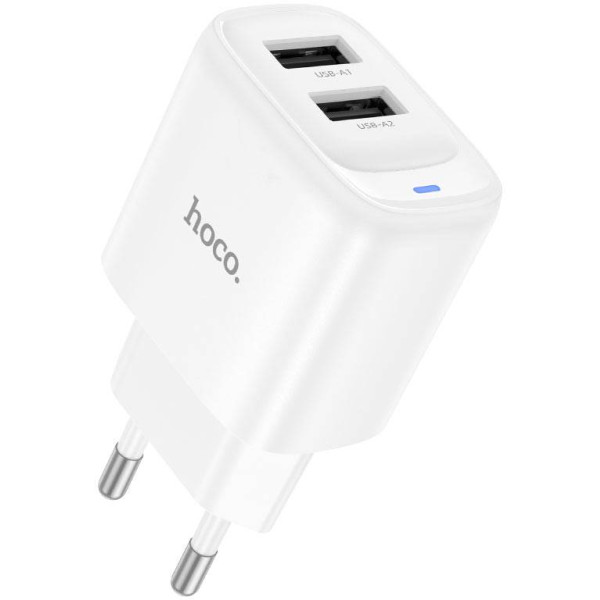 Фото - Мережевий зарядний пристрій HOCO C141A Smart dual-port charger White (6942007627856) Фото - Мережевий зарядний пристрій HOCO C141A Smart dual-port charger White (6942007627856)