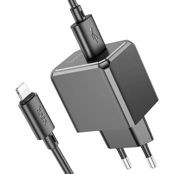 Фото - Мережевий зарядний пристрій HOCO CS11A Ocean single port charger set(iP) Black (6942007603560) Фото - Мережевий зарядний пристрій HOCO CS11A Ocean single port charger set(iP) Black (6942007603560)