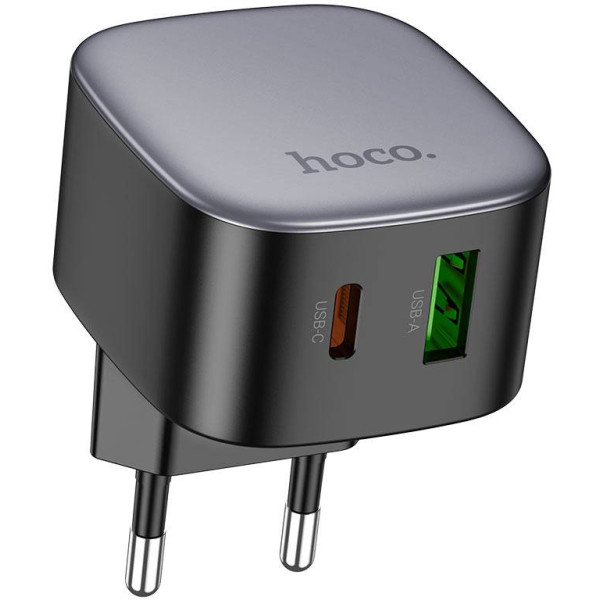 Фото - Мережевий зарядний пристрій HOCO CS32A Rise PD20W+QC3.0 charger Black (6942007617451)