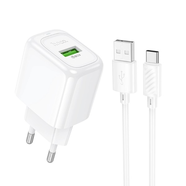 Фото - Сетевое зарядное устройство HOCO CS52A 18W QC3.0 charger set(Type-C) White (6942007631471) Фото - Сетевое зарядное устройство HOCO CS52A 18W QC3.0 charger set(Type-C) White (6942007631471)