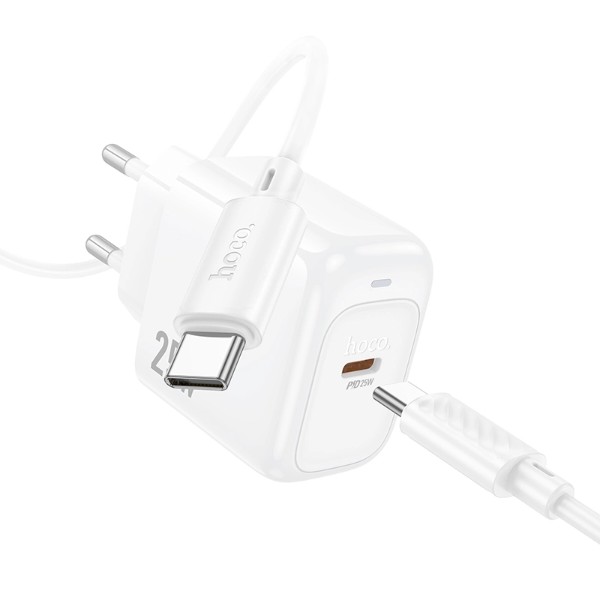 Фото - Мережевий зарядний пристрій HOCO CS53A PD25W charger set(C to C) White (6942007631501)