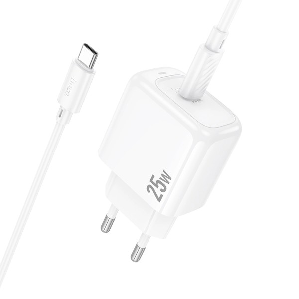 Фото - Мережевий зарядний пристрій HOCO CS53A PD25W charger set(C to C) White (6942007631501)