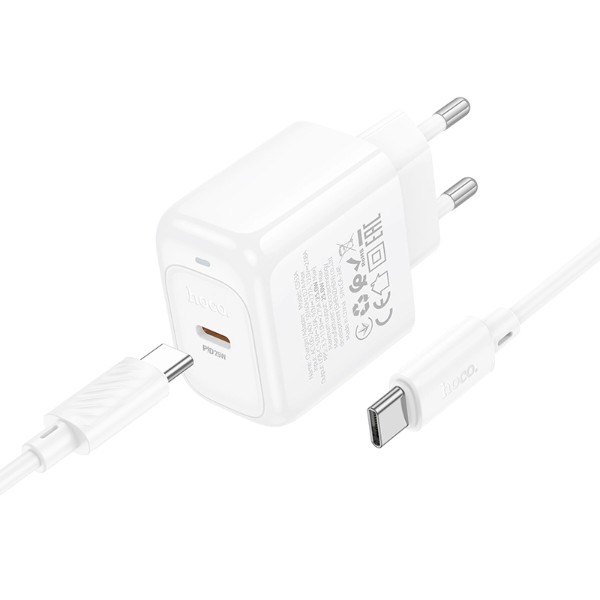Фото - Мережевий зарядний пристрій HOCO CS53A PD25W charger set(C to C) White (6942007631501)