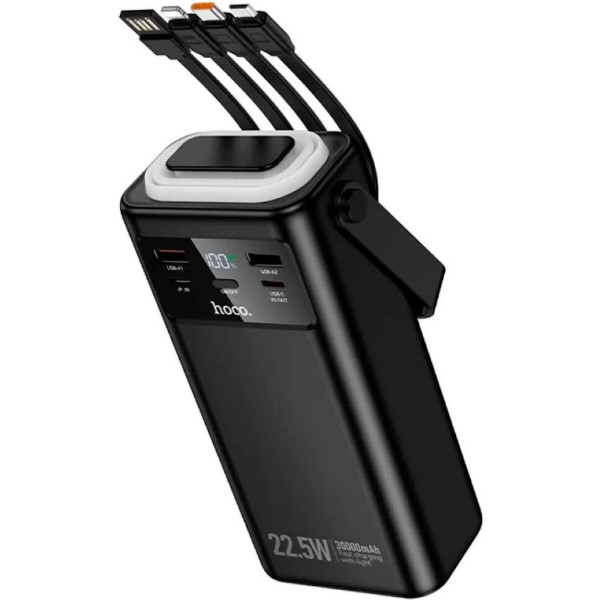 Фото - Батарея мобільна HOCO EJ65 High 22.5W + PD20W 30000 mAh Black (715938)