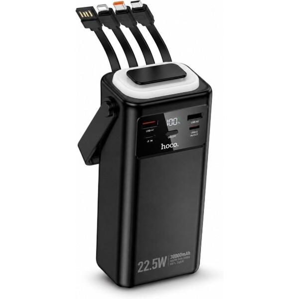 Фото - Батарея мобільна HOCO EJ65 High 22.5W + PD20W 30000 mAh Black (715938)