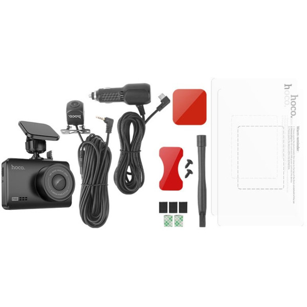 Фото - Видеорегистратор HOCO DV3 Driving recorder with display dual-channel Black (6942007608183)