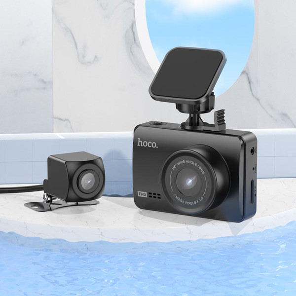 Фото - Видеорегистратор HOCO DV3 Driving recorder with display dual-channel Black (6942007608183)