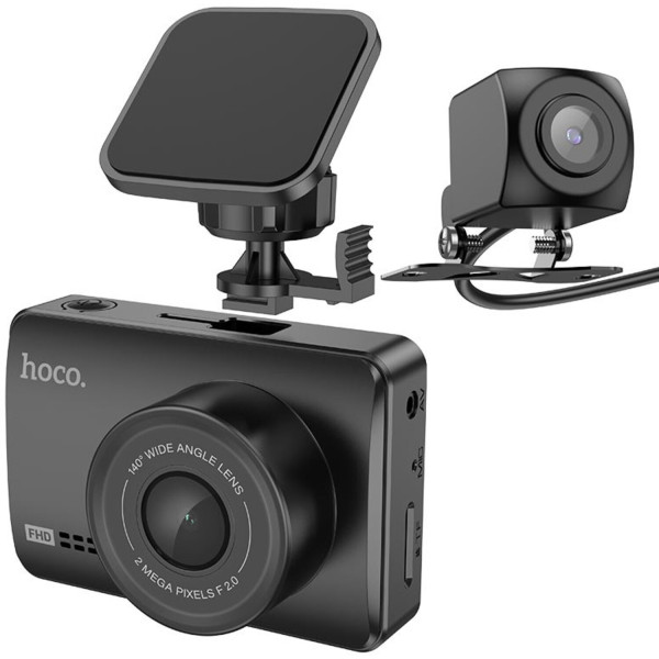 Фото - Видеорегистратор HOCO DV3 Driving recorder with display dual-channel Black (6942007608183)