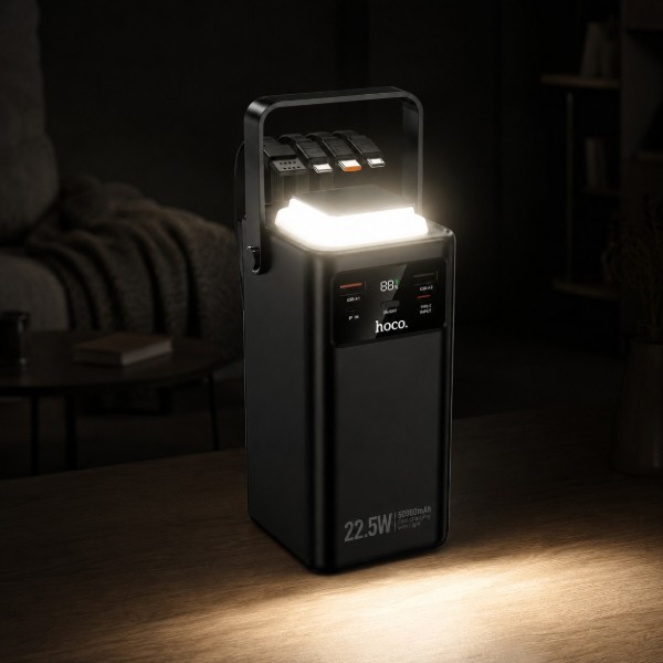 Фото - Батарея мобильная HOCO EJ65A High 22.5W + PD20W 50000 mAh Black (715939)