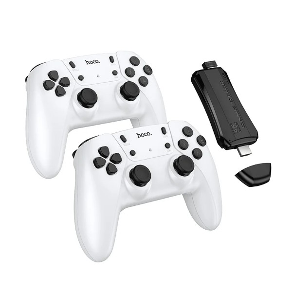 Фото - Игровая приставка HOCO GA31 Collection game box+two wireless gamepads set White (6942007672122)