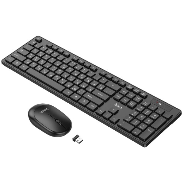 Фото - Клавиатура+мышь беспроводная HOCO GM17 Wireless business (English Version) Black (6931474759481)