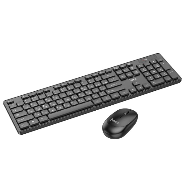 Фото - Клавиатура+мышь беспроводная HOCO GM17 Wireless business (English Version) Black (6931474759481)
