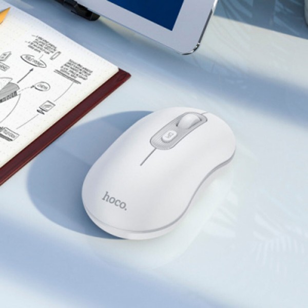 Фото - Мышь беспроводная HOCO GM21 Platinum 2.4G business wireless mouse White Gray (6931474790958)