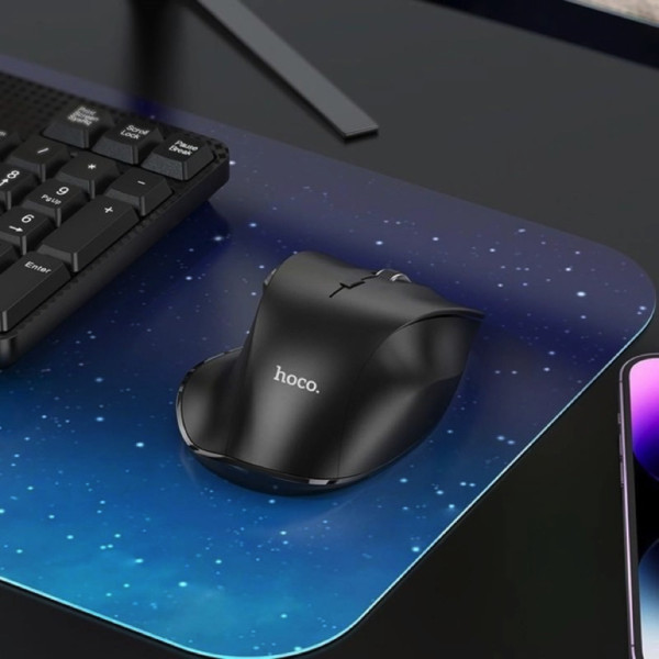 Фото - Мышь беспроводная HOCO GM24 Mystic six-button dual-mode business wireless mouse Black (6931474799432)