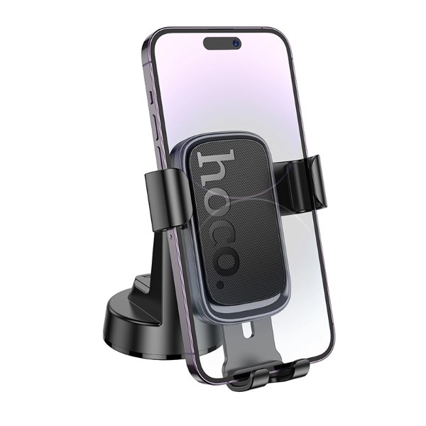 Фото - Автодержатель HOCO H81 Vista Gravity Car holder Black Metal Gray (6942007647915)