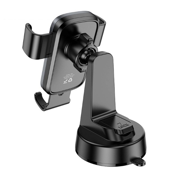 Фото - Автодержатель HOCO H81 Vista Gravity Car holder Black Metal Gray (6942007647915)