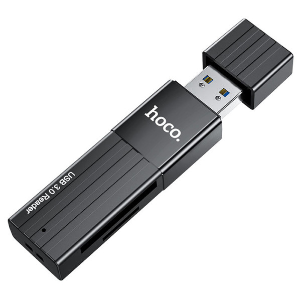 Фото - Кардридер HOCO HB20 Mindful 2-in-1 (USB2.0) Black (6931474735201)