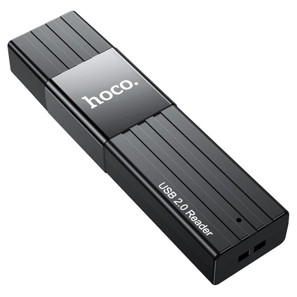 Фото - Кардридер HOCO HB20 Mindful 2-in-1 (USB2.0) Black (6931474735201)