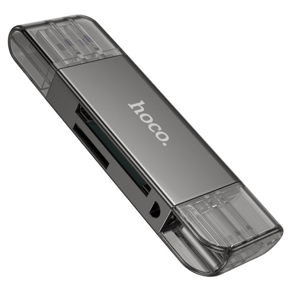 Фото - Кардридер HOCO HB39 USB/Type-C 3.0 high-speed card reader Metal Gray (6942007604819)