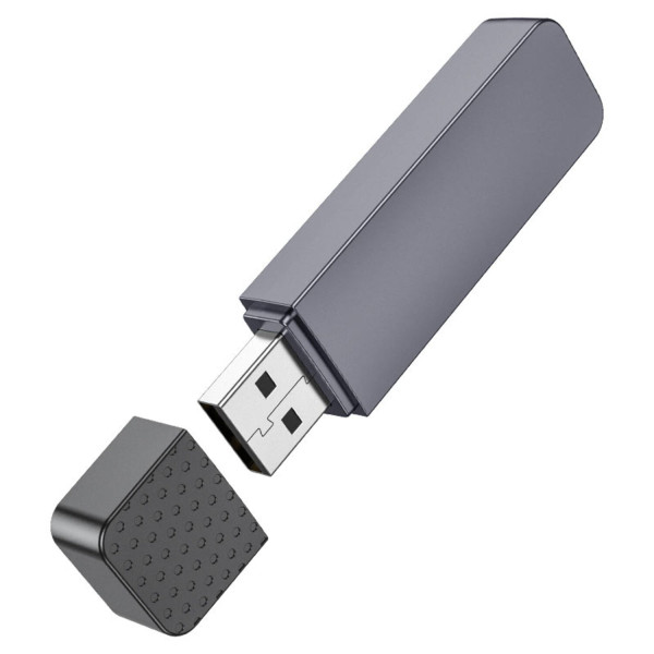 Фото - Кардридер HOCO HB45 Spirit 2-in-1 USB 2.0 card reader Metal Gray (6942007620499)