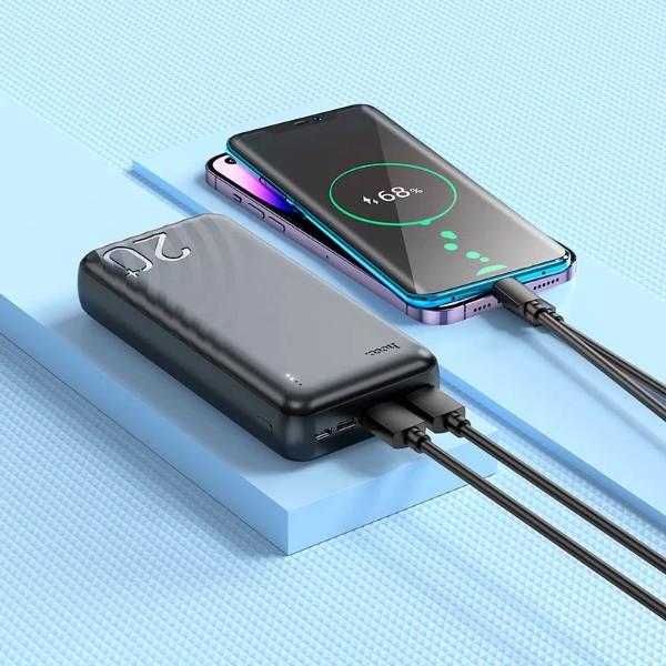 Фото - Батарея мобильная HOCO J123A 20000mAh Black (6942007612067)