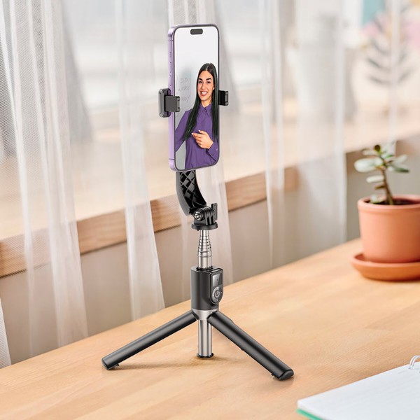 Фото - Монопод для селфи HOCO K20 Prior live broadcast holder Black (6942007604116)