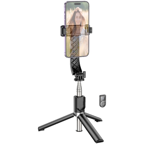 Фото - Монопод для селфи HOCO K20 Prior live broadcast holder Black (6942007604116)