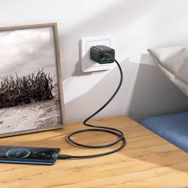 Фото - Сетевое зарядное устройство HOCO N56 Fundador four-port PD30W(2C2A) charger(EU) Black (694200763249)