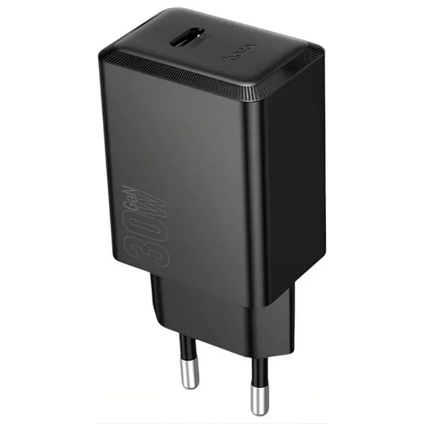 Фото - Мережевий зарядний пристрій HOCO N70 PD30W charger set(C to iP) Black (6942007651332)