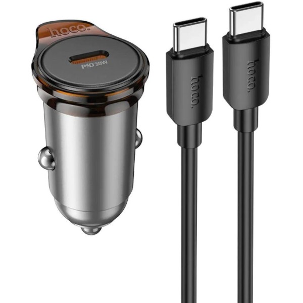 Фото - Автомобильное зарядное устройство HOCO NZ16 Rigorous single port PD30W Metal Grey (6942007644730)