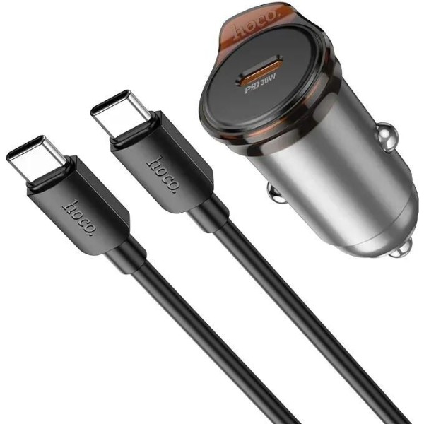 Фото - Автомобильное зарядное устройство HOCO NZ16 Rigorous single port PD30W Metal Grey (6942007644730)