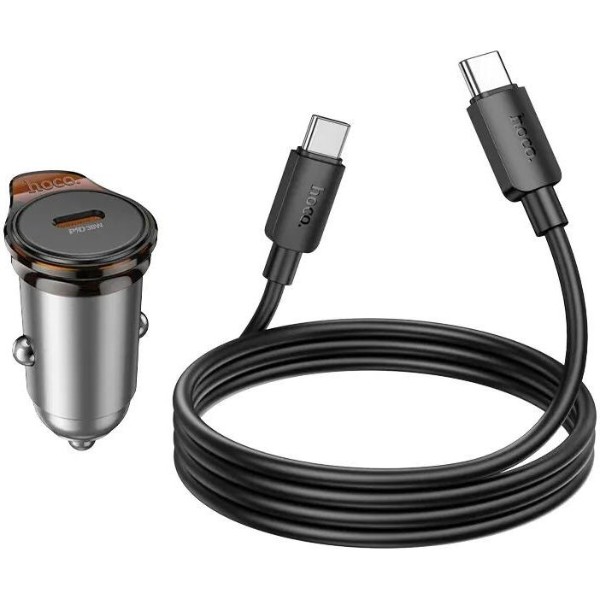 Фото - Автомобильное зарядное устройство HOCO NZ16 Rigorous single port PD30W Metal Grey (6942007644730)
