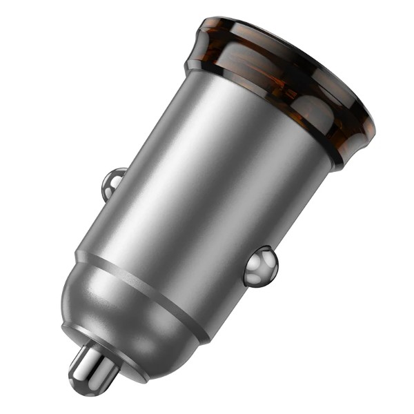 Фото - Автомобильное зарядное устройство HOCO NZ16A Rigorous 43W dual port PD25W+QC3.0 Metal Grey (6942007644747)