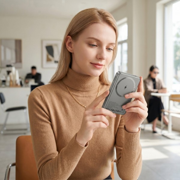 Фото - Батарея мобільна HOCO Q26A Joy PD20W Magnetic 10000 mAh Gray (715647)
